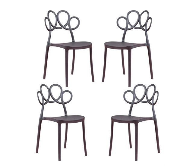 Directo De Fábrica Pack de 4 sillas de diseño para el jardín - Dream - Conforama