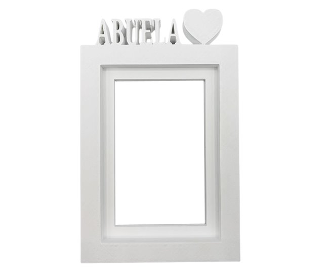 Marco de Fotos de Mesa o Pared / Modelo ''ABUELA'' / Tamaño del marco 20,5x13,5cm para Fotos de 10x15cm / Color blanco - Conforama Garantía Incluida