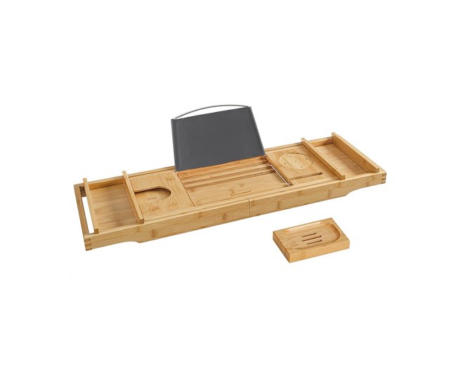 c72f3957c2309558c1912ffeeadb0684ba367b83_bd70be23b778451d90578eab930b3525 Precio Rebajado Bandeja para bañera de Bambú, extensible L75 - 109 cm - Conforama