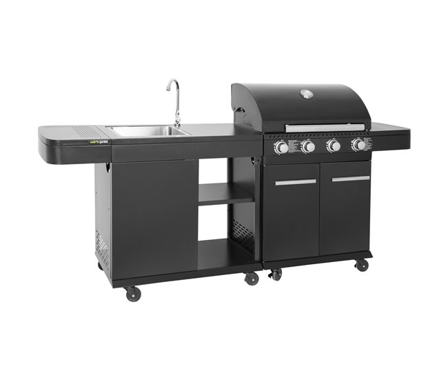 c84118636e291ae610211d433027b5ac20a0f186_0f8bf7b2e24748d7a93138ad488dd1f0 Cook'in Garden - Cocina exterior modular FYRA - 4 quemadores - Conforama Máxima Calidad