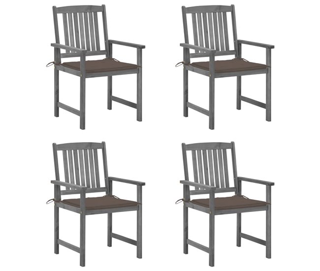 caad5f83ca33874453cf1cef76038bf319a4791c_0fa3027645b8408faae5a7383da3b85e Sillas de jardin con cojines 4 unidades madera maciza de acacia gris - Conforama Garantía Incluida