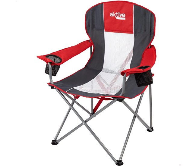 Compra Ahora Silla plegable camping XL con posavasos Aktive - Conforama