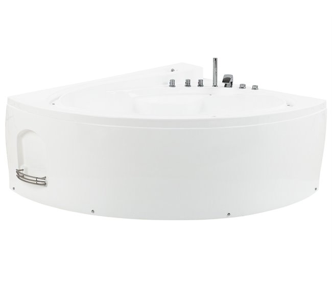 cdba9ffc4ee88a08c41a040bad7547a9f498af92_0d921bc7e8994f519f5466dedef3b698 Bañera de hidromasaje LED esquinera PELICAN 206 x 165 cm Blanco - Conforama Mejor Precio
