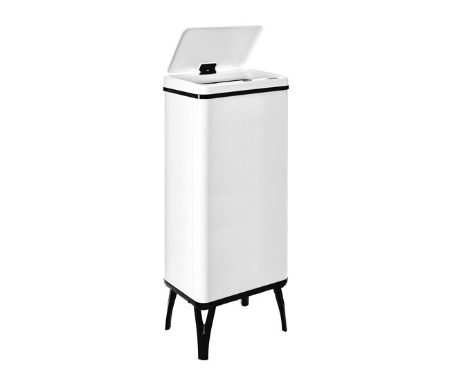 ce37819d383863ad0f09cbd59463a2bf10699b0b_7b04473e0ff04ce39571307ce057d64a WELL HOME MOBILIARIO & DECORACIÓN Cubo de basura inteligente con apertura automática y contacto manual de 60L, 35,5x26x95,5cm color blanco. - Conforama Lujoso