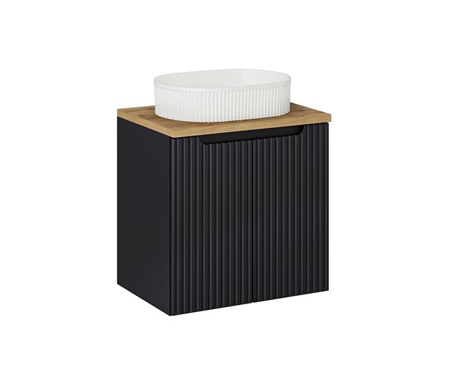 cf101bf74a2c6f9d01b10f22f97ef38286d43910_fc2b76d506e3457ea32f235eeb880dbe Mueble lavabo individual 60cm 2 puertas Riva Cachemira y Madera - Conforama Última Versión