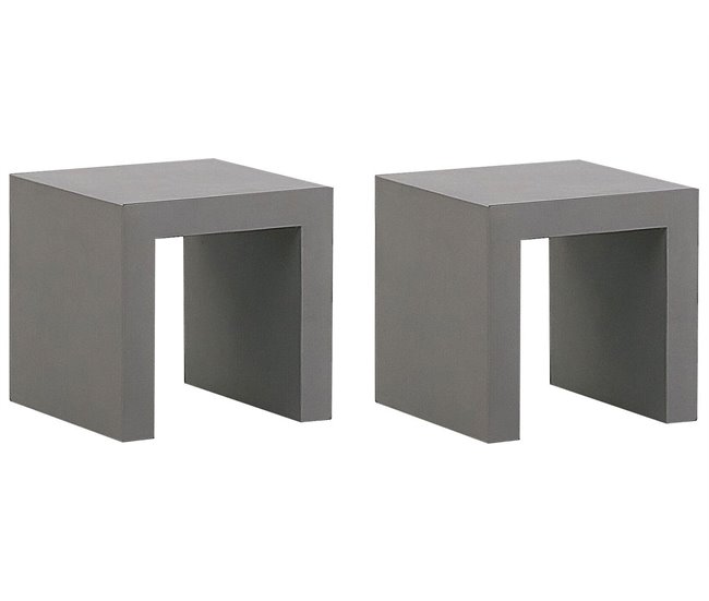 cf3c3f92064070ca8ee0f473410900a52cf1c9a4_53cd387ec0b141c48565950109ca8872 Oferta Flash Conjunto de 2 sillas de jardín TARANTO Cemento Gris - Conforama