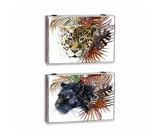 d2fada5481524fab681195a48d2da0b018f172a2_abdd2190306b4282a15513f47cc004b4 Tapa DKD Home Decor Contador Salvaje Madera MDF 2 Unidades 46,5 x 6 x 31,5 cm - Conforama Garantía Incluida