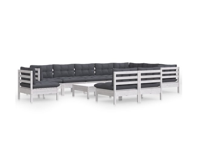 d494ada0a751788c9d80d0ff49e6c877d3f74e9b_19002ff1ddd5418daec4afd39070f085 Envío Internacional Muebles de jardin 11 piezas con cojines blanco madera de pino - Conforama