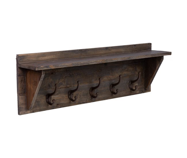 d6ab4c09543412c2f825376a5deba1f06ca17310_40d1bf537be34a4586dcd2760f6091a8 Popular Percha de pared de madera y metal con 5 ganchos 87x17x29h cm - Conforama