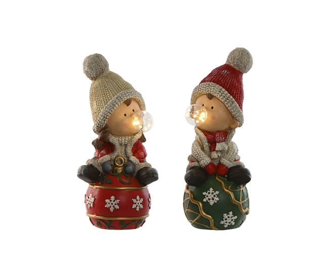 d8d3cd1e0eae3490609101a23da4063a32c95066_d1ef39452bbd4872ae8092191ca41ae7 Ocasión Especial Adorno Navideño Home ESPRIT Blanco Rojo Verde 20,5 x 23 x 51 cm (2 Unidades) - Conforama