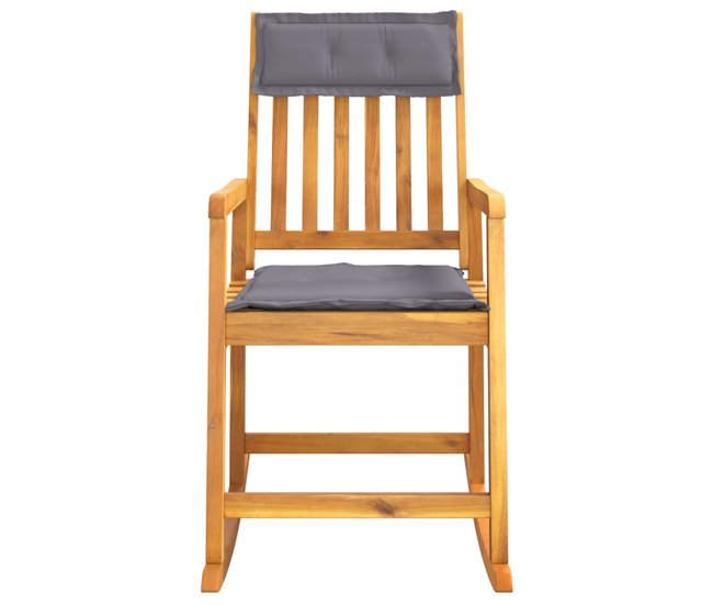 Silla mecedora con cojines madera maciza acacia - Conforama Envío Inmediato