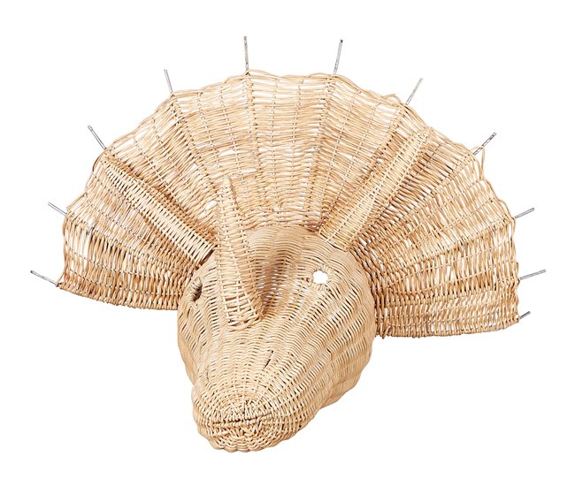 ded9f05b172071417028c97a89c432b5d2b03be2_218bd558854a46e0a620b830106db6f4 Decoración de pared Dinosaurio BIOKO Ratán 44 cm Natural - Conforama Moderno