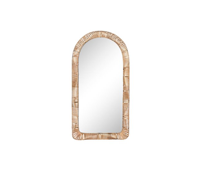 Tendencia Espejo de pared Home ESPRIT Natural Cristal Tropical 61,5 x 7 x 117 cm - Conforama