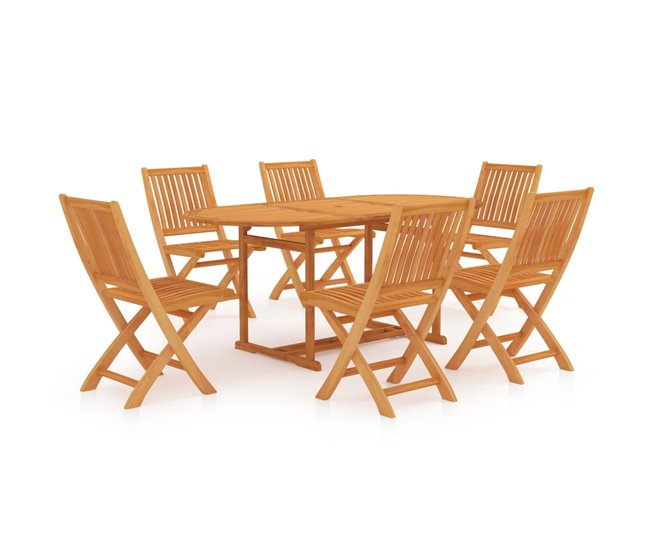 e11e8333d7af2a26b53911a46bc291e267c5046d_1dbacfb7121246b6a487fd9e6918a523 Conjunto de comedor de jardín 7 piezas madera maciza de teca - Conforama Precio Reducido
