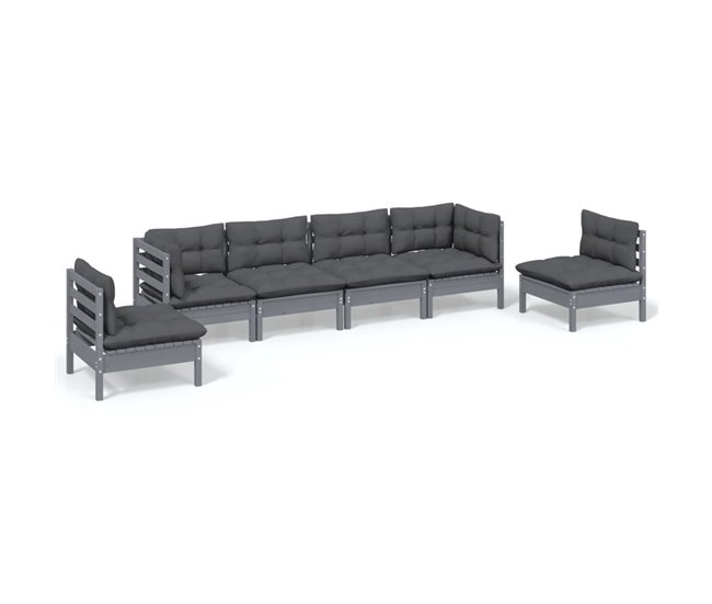 e1a377e30804367c9b12761425edaa9e0b2fa2ce_f1bec9bb8fd04bd994cc77269f65fabb Pedido Al Por Mayor Muebles de jardín 6 piezas con cojines de madera maciza de pino - Conforama