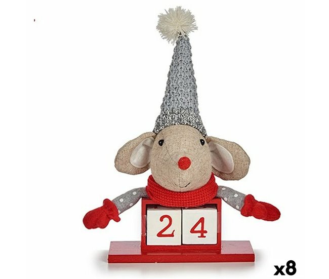 e24e2fd529a964c89f098ce4b3752425d56d82d6_a3d211ae90f74dbe958858d13449e350 Figura Decorativa Ratón Calendario Rojo Gris Madera 20 x 11 x 20 cm (8 Unidades) - Conforama Imprescindible (Must-Have)