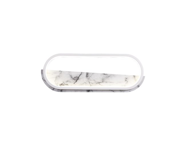 e41cf6f0329bc3d5d831a25dc6f0d3881fe292a2_ea2cfc03c1be4b348cfe8e2d4b5454a9 aplique de pared metal color blanco serie marmol 41cm - Conforama Envío Inmediato