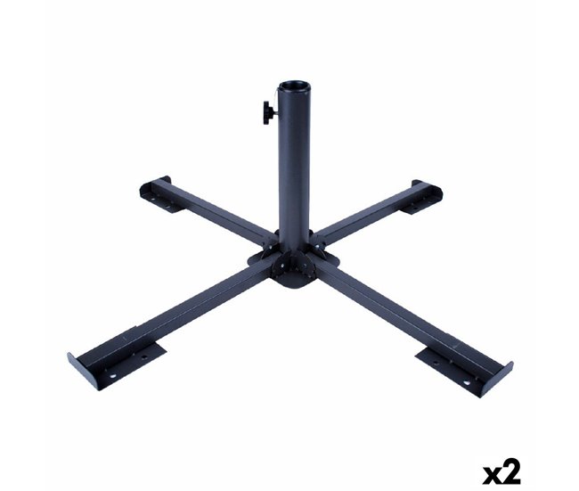 Base para Sombrilla Aktive 86 x 34 x 86 cm Negro Metal (2 Unidades) - Conforama Venta Final