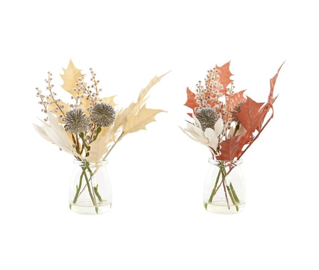 e4e53804d0722d7d2e18536223b63657b62de74f_6bd956750dc2469baee50b851000b26c Certificado Planta Decorativa DKD Home Decor Cristal Dorado Marrón Polietileno Blanco (6 x 6 x 27 cm) (2 Unidades) - Conforama