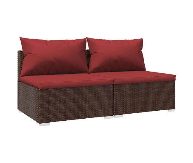e6f8b1ad25fd65bfdc7184fdf62198103b942ffb_52ec8a7a1e2a487f9c399c40feefe286 Súper Precio Muebles de jardín muebles de exterior Juego de muebles de 2 piezas con cojines de resina tejida marrón 02_0015903 - Conforama