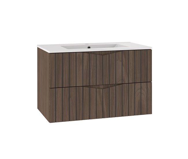 e86efce9680210e1d89357527f71231f3cb2da61_1225fca6b37e4f0aa9cde06422bc76fd Mueble lavabo individual encastrado 80cm Siena madera y negro - Conforama Oferta De Temporada