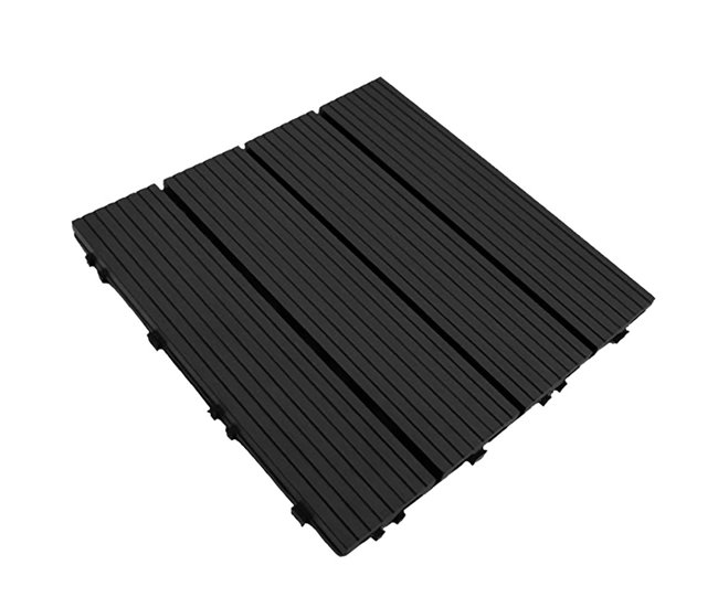 e9ae2475762bc8504e63346739d4be6ac90538dd_b1e7905882ca4653b9709486813fa3a9 YOEVU - Set de 11 Baldosas de Exterior de Madera Composite WPC, 1m² - Baldosas de Terraza, Patio y Jardín, Antideslizantes, Resistentes al Agua, Antracita - Conforama Edición Limitada