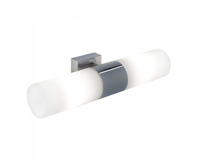 e9d6fe99c15b0beccbfdd2c5a9beced43cf4ec7c_37d18e8b51ad460ab229cddcf3a7d24e Aplique de baño Tangens (2 luces) Cristal Metal Moderno - Conforama Gran Oferta