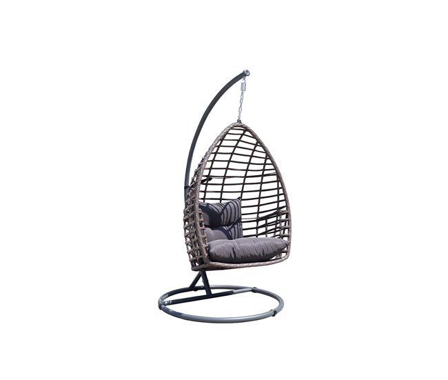 ebab5a2e499a70f2df79b4140588c41876d44c0f_03ddaf538dd244d59104a37d2f96e9f1 Sillón colgante de jardín con estructura Valencia Marrón y cojín Gris - Conforama Precio Económico