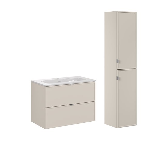 ed9d734223dbb8db9f0c66a4bfb07154e347599c_4234b479ff9b424b94cf3e0e1d9cda97 Conjunto de muebles con lavabo individual encastrado 80cm y columna Alba Cachemira - Conforama Marca Reconocida