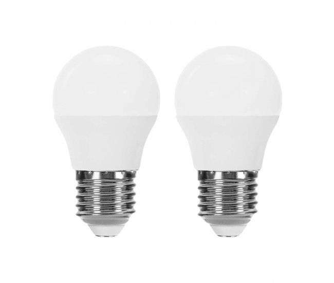 efed18695cd5ca329ba82edcde0aac7df36d16a6_f8f323a7f79e4f88931198dbf3c96955 Nuevo Modelo Pack 2 Bombillas LED Esférica E27 6W Equi.40W 470lm 10000H Blanco Calido 1Primer Leader - Conforama