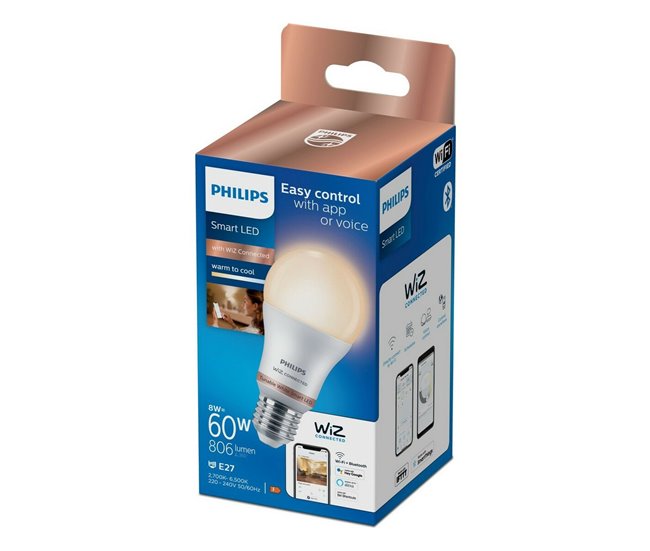 f0072bcf340eac428e8abd6ab1eb7861d096c76f_31a50f66ff9843099689f9eaa24ff471 Bombilla LED Philips Wiz 806 lm (2700 K) (6500 K) - Conforama Oferta Especial