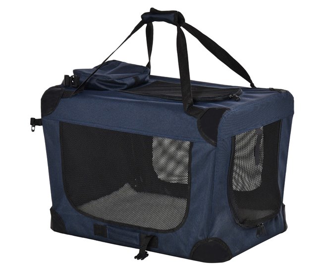f05e6d3f3cdc29fbf0bcd334668a4d5a60f91cf8_80bc08b172ec46da8139fcfac7df1c38 Oferta De Temporada PawHut Transportín para Perros Plegable 60x41x41 cm Transportín para Mascotas con Ventanas Cojín Suave y 2 Correas del Hombro Bolsa de Transporte para Mini Perros Gatos Azul Oscuro - Conforama