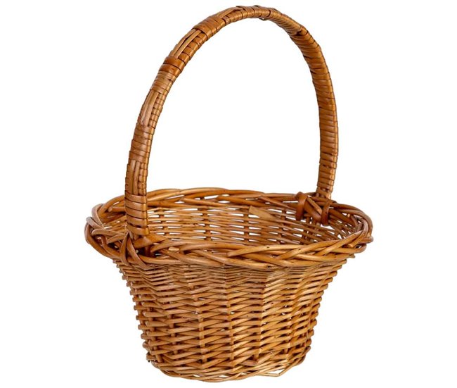 Cesta de mimbre marrón 21x21x11/26h cm - Conforama Devolución Gratuita
