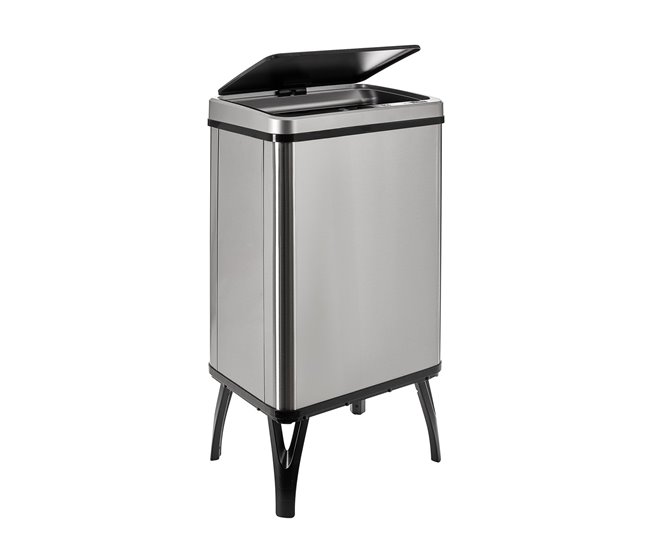 f1c32190e37f69608da632005b3c436725e9cb34_5f506a2f511a4ae3b3fccb6e2991e53a WELL HOME MOBILIARIO & DECORACIÓN Cubo de basura inteligente con apertura automática y contacto manual de 40L, 35,5x26x71,5cm color gris. - Conforama Premium