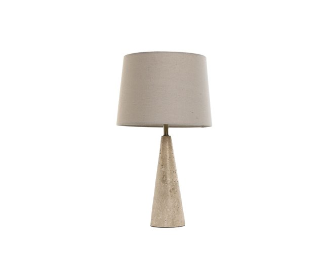Lámpara de mesa Home ESPRIT Beige Lino Mármol 35 x 35 x 64 cm - Conforama Garantía Incluida
