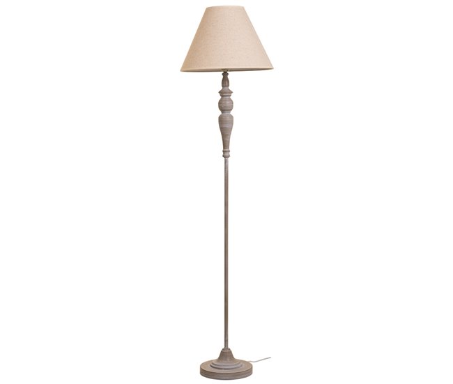 Lámpara de pie de metal gris 38x38x150 - Conforama Ocasión Especial