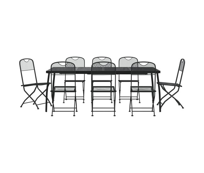 f74c8d8cba8a359396a9ff77be5deb769feb1634_4ee4955883634973a98716e9f68abe8f Juego de comedor de jardin 9 piezas malla metálica gris antracita - Conforama Solo Por Tiempo Limitado
