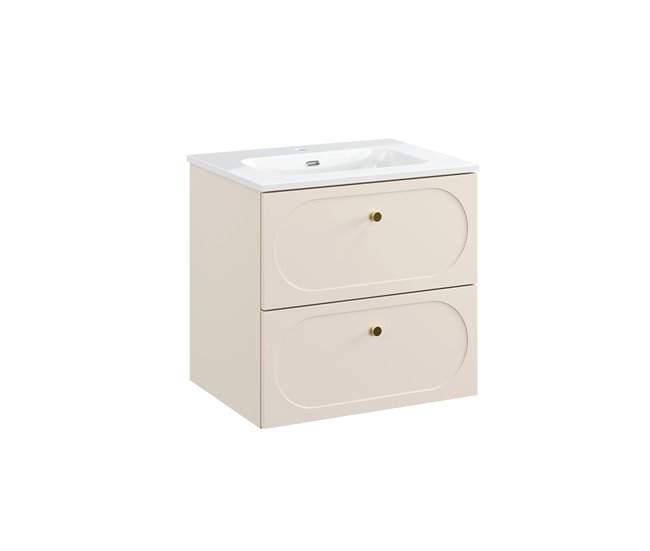 f763faee658d34b61315a0a3816acf03b15e5be7_b71cc5943c94411389495799ae4bb005 Nueva Colección Mueble lavabo individual encastrado 60cm Sanae Beige arena - Conforama