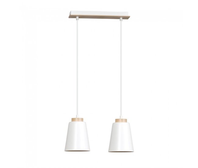 Nueva Colección Regleta de techo Lasso   (2 luces) Madera - Metal Nórdico - Conforama