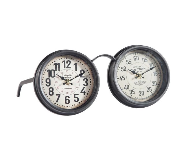 f8ce2bbdcd4466047e600e60d5e07c8f500ea5ee_9a5eb85ae1dc4555b993e2381e323556 Doble reloj de mesa negro 34x21x15 - Conforama Pedido Al Por Mayor