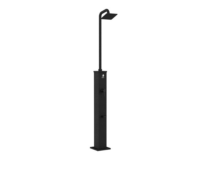 f9b9bda51728bdc57cafb4817916525ae61ea578_5680e7a6ebfb4c4eb63b0208aa47eb4d Dino Ducha Solar Negra De Exterior Caliente Calentada Por El Sol Con Base De Aluminio y Tubo Superior Curvado En Acero Inoxidable Depósito 26 Litros Ducha Cuadrada De 22 Cm En Abs y Mezclador, Lavapiés. Altura 225 Cm Presión Máxima De Trabajo 3 Bar - Conforama Popular