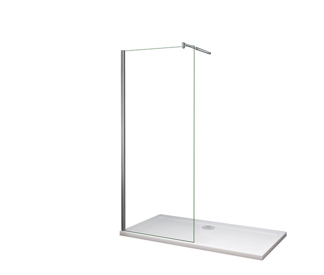 Premium Walkin Mampara Panel de ducha de una hoja con Película de Seguridad a Prueba de Explosiones con Barra ajustable 70-120cm Tamaño (78-80)x200cm - Conforama