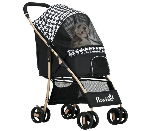 fe11362fbef0125d6a964094b6e89ed3af64e521_499fffac166a4c789679a1a1fa29c4f7 PawHut Cochecito para Perros Plegable Carrito para Mascotas con 2 Puertas Ventana de Malla Cesta de Almacenamiento Cuerda de Seguridad y Cojín Carga 15 kg 80x44,5x97 cm Negro - Conforama Bestseller