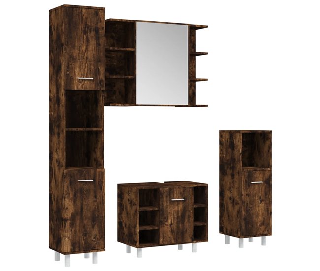 fe2a44f27515b9f9b66e6eef5b440f2a5c06ca1b_270e61f3ec964097acbe9d5f5d17ef42 vidaXL Juego de muebles de baño 4 pzas madera de ingeniería blanco - Conforama Promoción