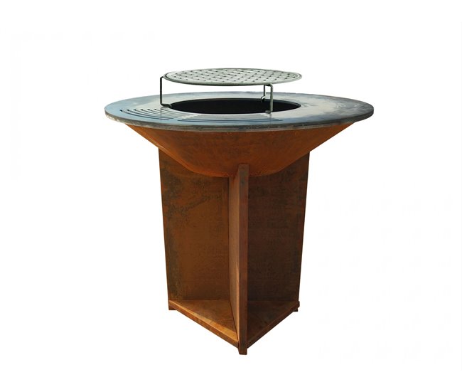 ff52b3aac9ad555001fb218556965ce4c64aa8e2_cf0b135719bf4e238e0e429f585665d5 Ocasión Especial Barbacoa grande en acero con plancha acero y grill. Barbacoa grande (100cm de diámetro - Conforama