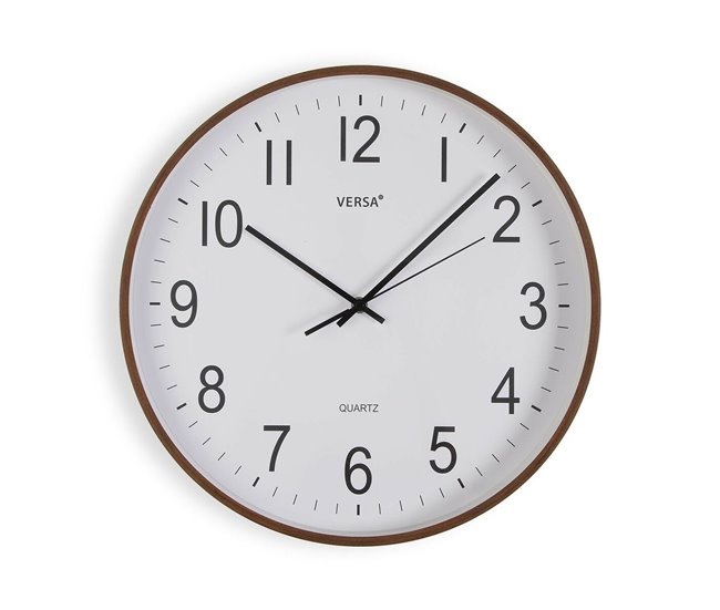 ff952396a7a7cd4fa52a891ce3e85e69f448075c_80fbfdd3f8a8461c82db49200304f084 Reloj de Pared Versa Plástico Cuarzo Madera MDF 5,5 x 40 x 40 cm - Conforama Original