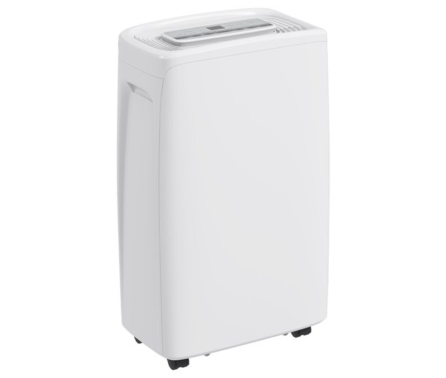 HOMCOM Deshumidificador Eléctrico 12L/Días Depósito de Agua 1,5L Deshumidificador Silencioso con 4 Modos 2 Velocidades Ruedas Pantalla LED Temporizador para 10-25 m² Blanco - Conforama Premium