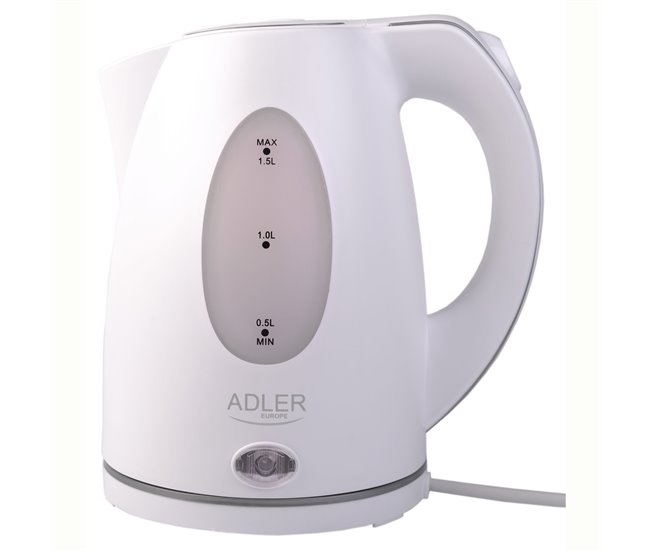 0ced588271ca9714bd0b1629f4aba2e78a8ea6bb_9d34aeb2d251456bab784df8da1d1493 Adler AD 1207 Hervidor Agua Eléctrico, 1,5 L, Resistencia Oculta, Inalámbrico, Apagado Automático, Base 360º, 2200, Blanco - Conforama Ordenar Ahora Mismo