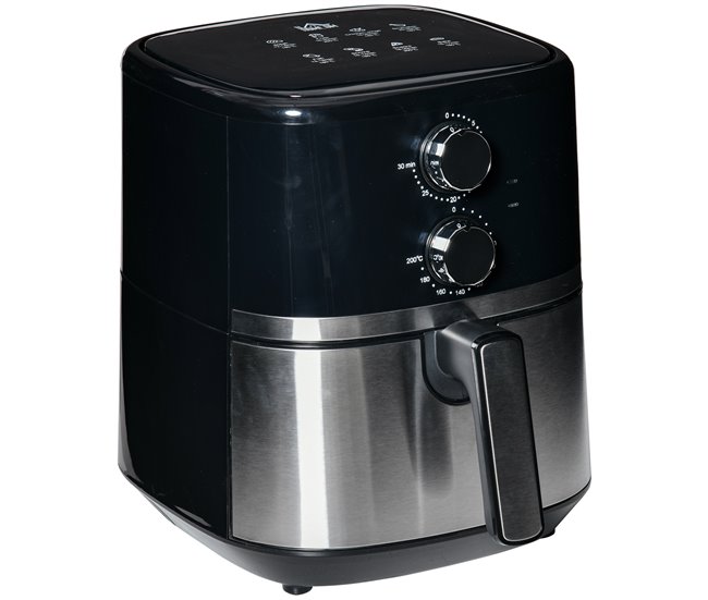 Precio Económico HOMCOM Freidora sin Aceite 4,5L Freidora de Aire Caliente 1500W con 8 Programas Temporizador Temperatura Ajustable Apagado Automático y Cesta Antiadherente 35,5x28x33,8 cm Negro - Conforama