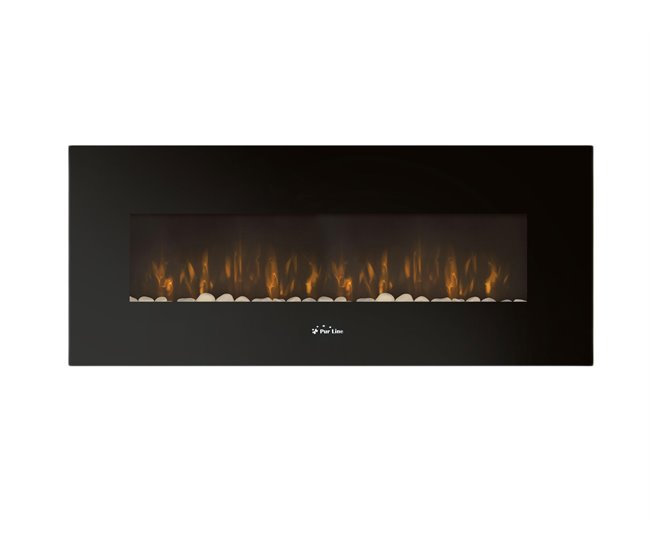 46094d7f29562dd6389cb1d027723fc244501ccb_8bd02895e73b4c2a80cb9adc11a04ba9 Devolución Gratuita Chimenea eléctrica de 2000W y bajo consumo. Diseño panorámico en cristal templado negro y panel frontal curvado. con sistema de LEDs laterales y traseros. Tiene panel de control y mando a distancia con termostato ajustable. No encastrable. - Conforama